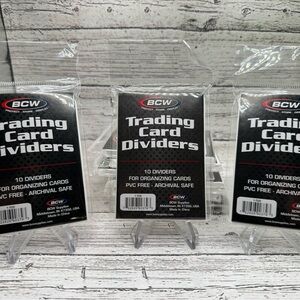 100 BCW Trading Card Dividers | Standard Size (1-TCD) | 10 Packs of 10